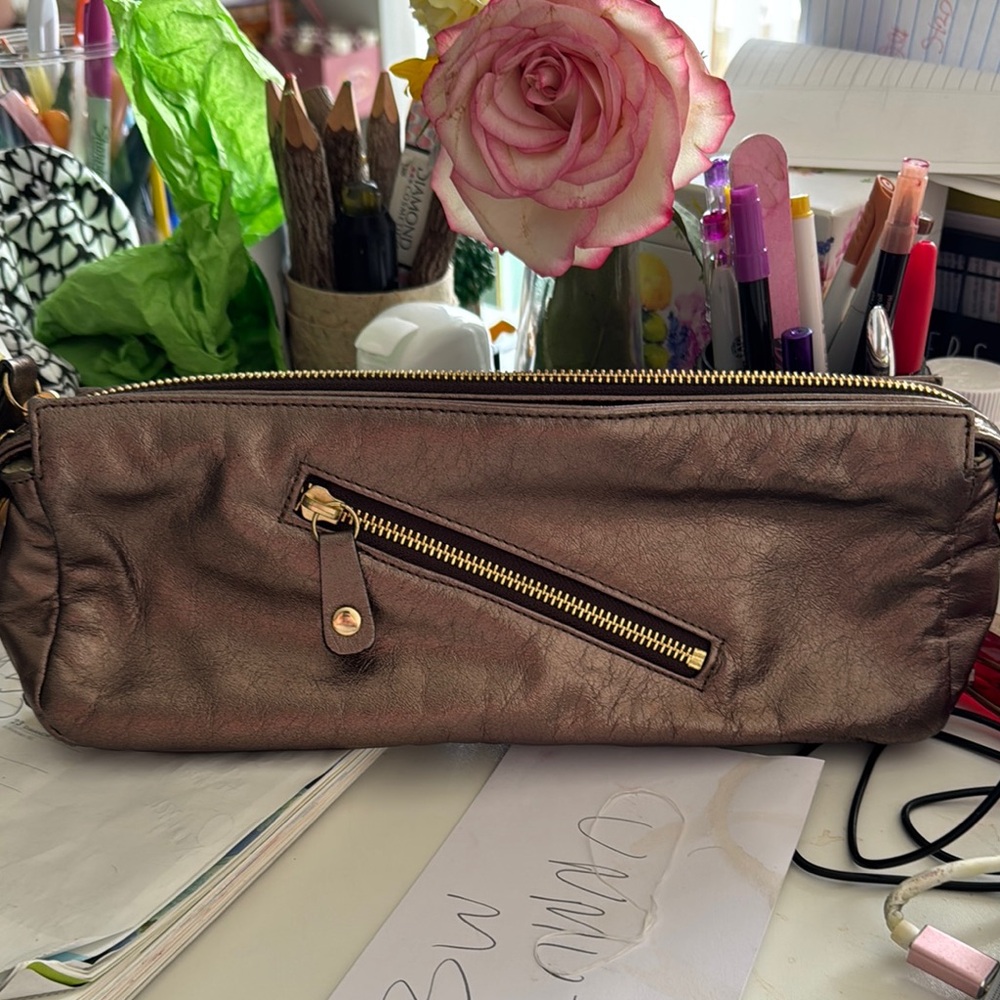 Metallic Brown Women's Bag vintage leather